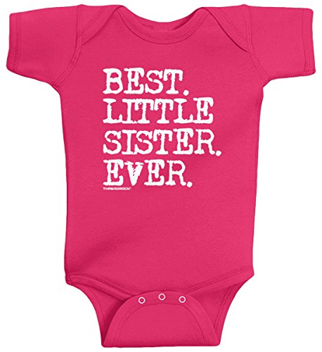 Threadrock Baby Girls' Best Little Sister Ever Infant Bodysuit