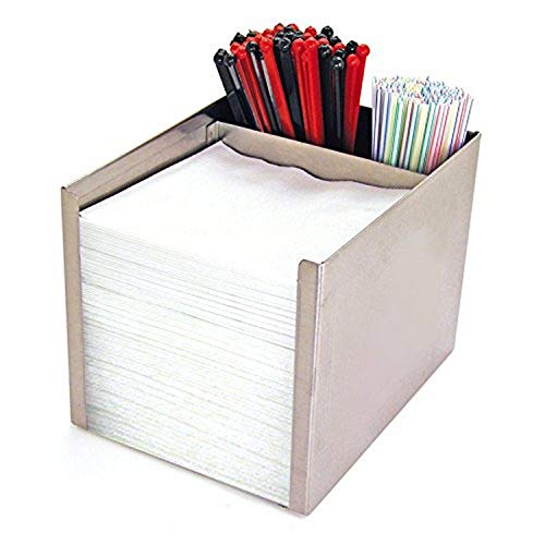 Co-Rect Stainless Steel Square Napkin Holder, 6.5" by 5.5" by 4.5", Chrome