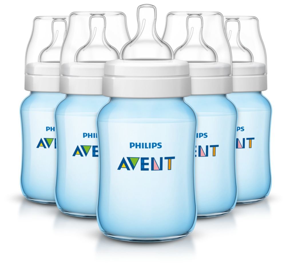 Book Cover Philips Avent Anti-Colic Baby Bottles, Blue, 9 Ounce,5 Count