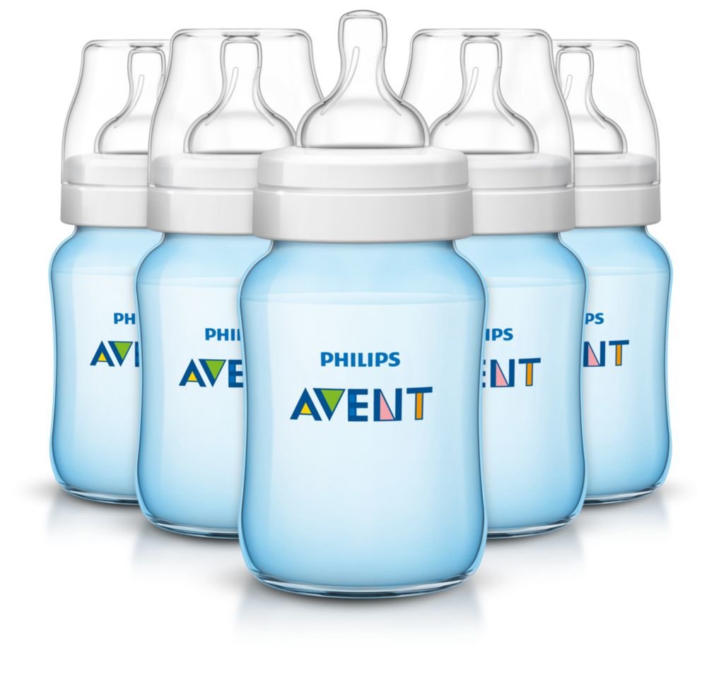 Philips Avent Anti-Colic Baby Bottles, Blue, 9 Ounce,5 Count