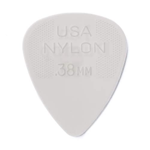 Dunlop 44P.38 Nylon Standard, White, .38mm, 12/Player's Pack
