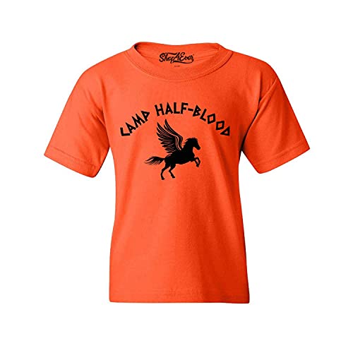 Book Cover shop4ever Camp Half Blood Youth's T-Shirt Demigod Child's Tee Large Orange