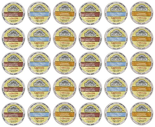 Grove Square Cappuccino Variety Pack, 30 Single Serve Cups