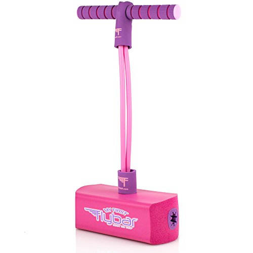 Book Cover Flybar My First Pink Foam Pogo Jumper For Kids - Fun and Safe Pogo Stick For Toddlers, Durable Foam and Bungee Jumper For Ages 3+, Supports up to 250lbs