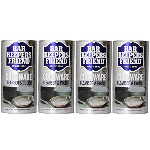Bar Keepers Friend COOKWARE Cleanser & Polish Powder - 12 Oz, Pack of 4