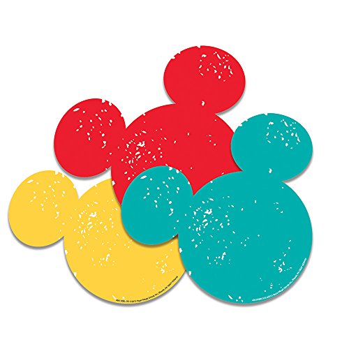 Eureka Back to School Disney Mickey Mouse Silhouette Paper Cut Out Classroom Decorations for Teachers, 36pc, 5.5'' W x 5.5'' H