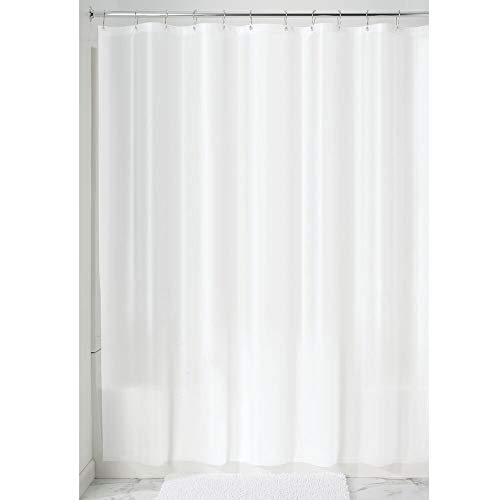 iDesign -Free PEVA 3 Gauge Shower Liner, Long 72 x 84, White