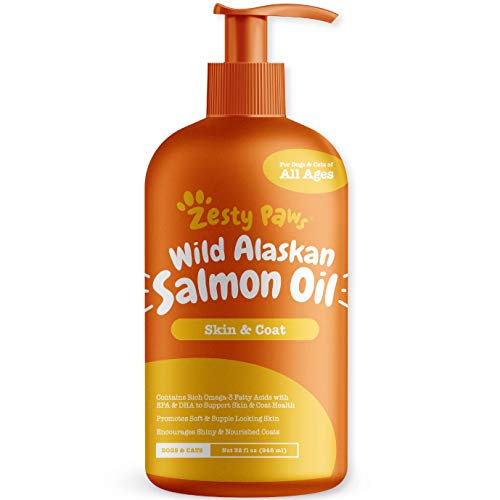 Book Cover Pure Wild Alaskan Salmon Oil for Dogs & Cats - Supports Joint Function, Immune & Heart Health - Omega 3 Liquid Food Supplement for Pets - All Natural EPA + DHA Fatty Acids for Skin & Coat - 32 FL OZ