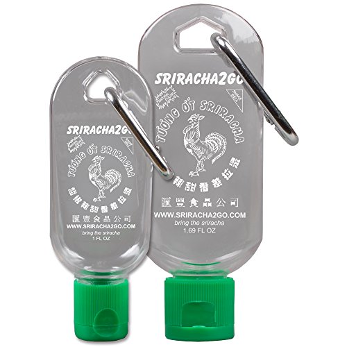 Sriracha Keychain Combo Pack (1.69 Ounce and 1 Ounce, Sauce Not Included)