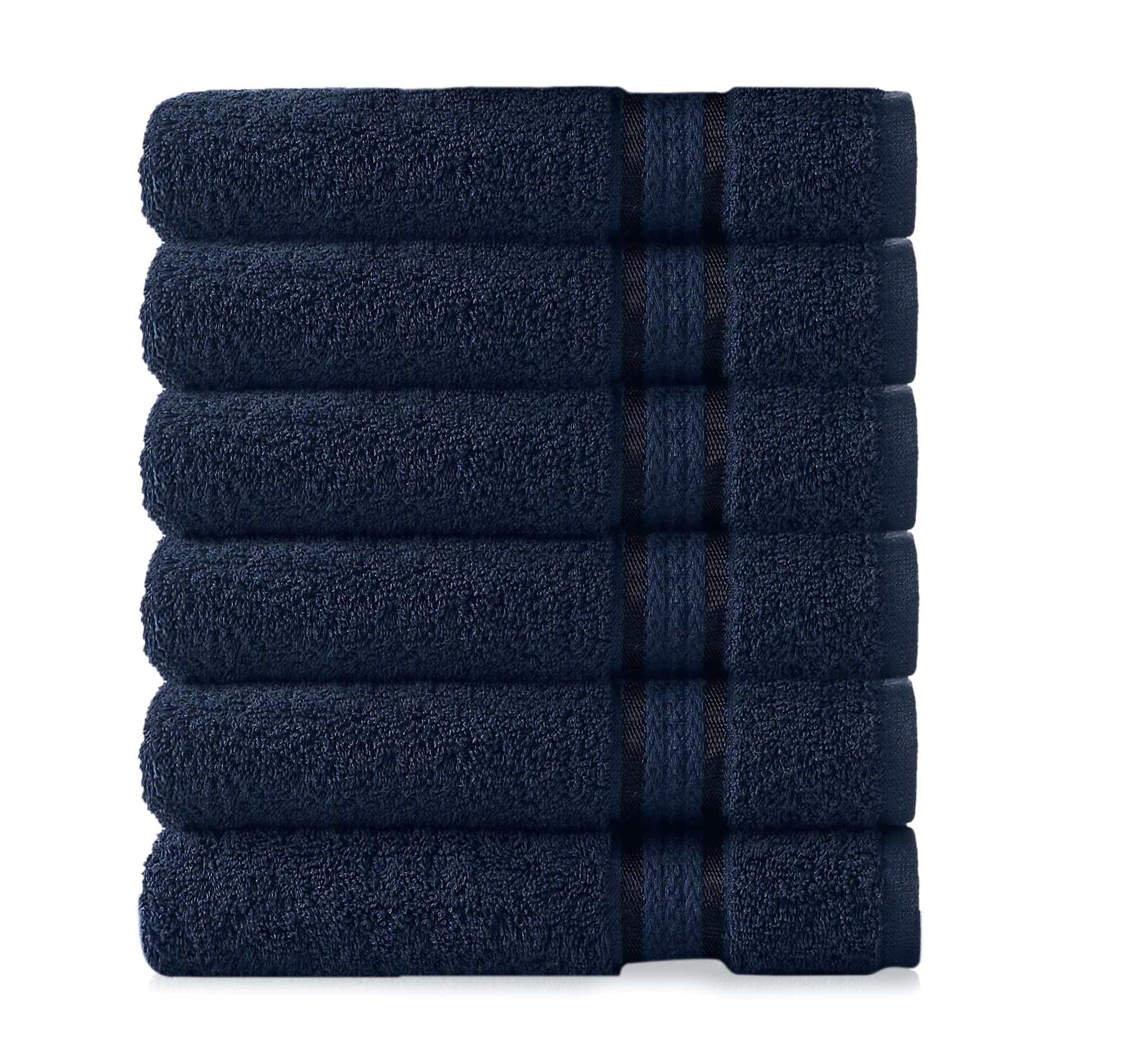 Book Cover COTTON CRAFT Ultra Soft Luxury Set of 6 Ringspun Cotton Hand Towels, 580GSM, Heavyweight, 16 inch x 26 inch, Night Sky