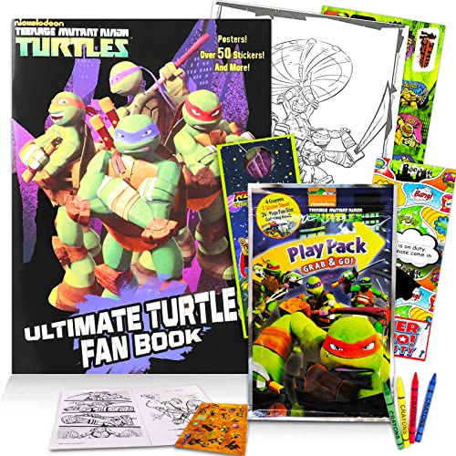 TMNT Teenage Mutant Ninja Turtles Coloring Activity Book Set with Stickers, Play Pack, Door Hanger, and More!