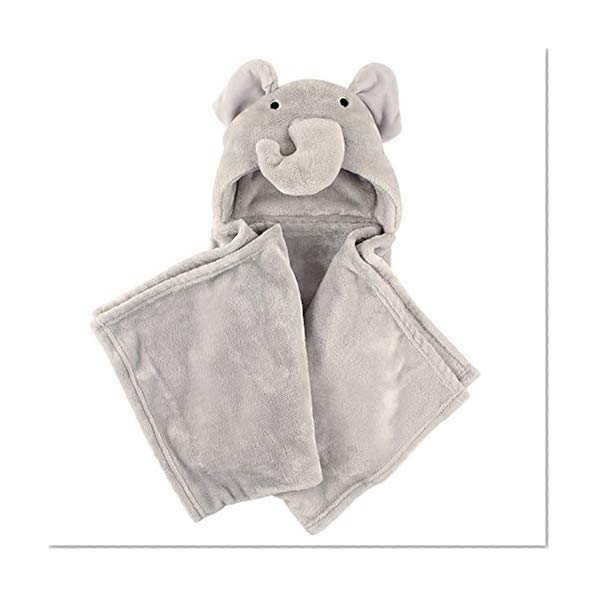 Book Cover Hudson Baby Plush Hooded Blanket, Elephant