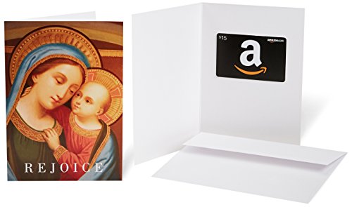 Book Cover Amazon.com $15 Gift Card in a Greeting Card (Madonna with Child Design)