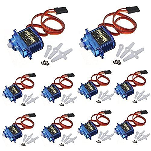 J-Deal 10x Pcs SG90 Micro Servo Motor 9G RC Robot Helicopter Airplane Boat Controls