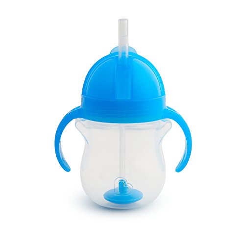 Munchkin Click Lock Weighted Straw Cup, 7 Ounce, Blue