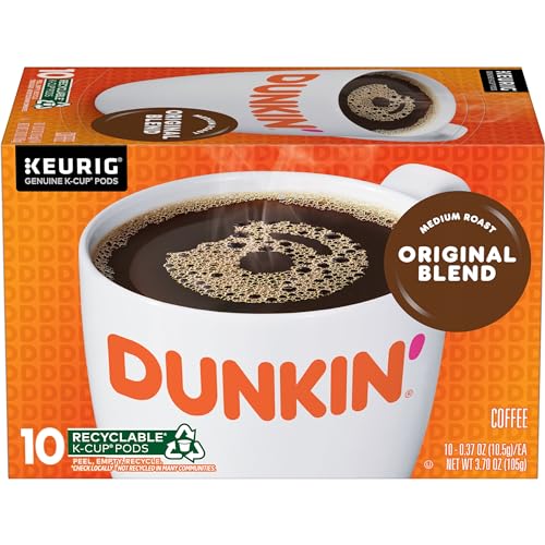 Book Cover Dunkin' Original Blend Medium Roast Coffee, 60 Keurig K-Cup Pods