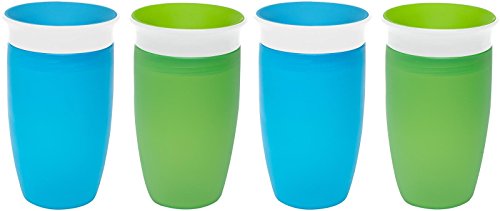 Book Cover Munchkin Miracle 360 Sippy Cup - Green/Blue - 10 oz - 2 ct - 2 pk