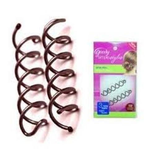 Goody Simple Styles Spin Pin - Colour: Dark - 6 Pins, 6 Pins, Dark