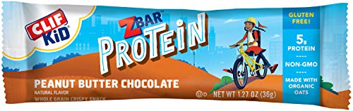 Book Cover CLIF KID ZBAR - Protein Granola Bars - Peanut Butter Chocolate Flavor - Non-GMO - Organic -Lunch Box Snacks (1.27 Ounce Energy Bars, 10 Count)