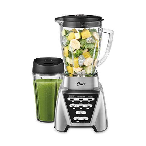 Book Cover Oster Blender | Pro 1200 with Glass Jar, 24-Ounce Smoothie Cup, Brushed Nickel
