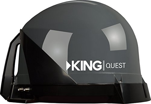 KING VQ4100 Quest Portable/Roof Mountable Satellite TV Antenna (for use with DIRECTV), Western Arc Satellites, Gray