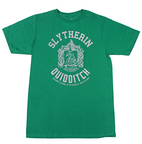 Book Cover Harry Potter Slytherin Quidditch Team Adult T-Shirt (Medium) Green