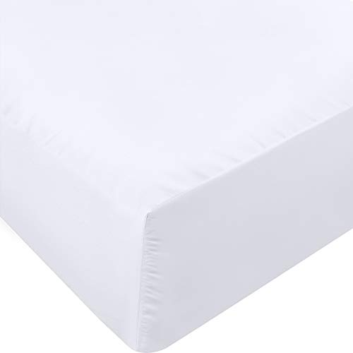 Book Cover Utopia Bedding Full Fitted Sheet - Bottom Sheet - Deep Pocket - Soft Microfiber -Shrinkage and Fade Resistant-Easy Care -1 Fitted Sheet Only (White)