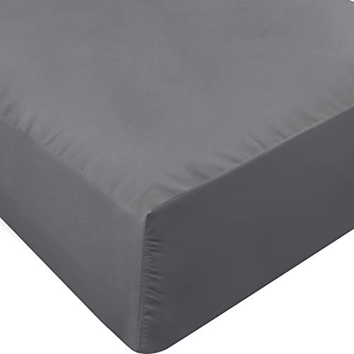 Book Cover Utopia Bedding King Fitted Sheet - Bottom Sheet - Deep Pocket - Soft Microfiber -Shrinkage and Fade Resistant-Easy Care -1 Fitted Sheet Only (Grey)