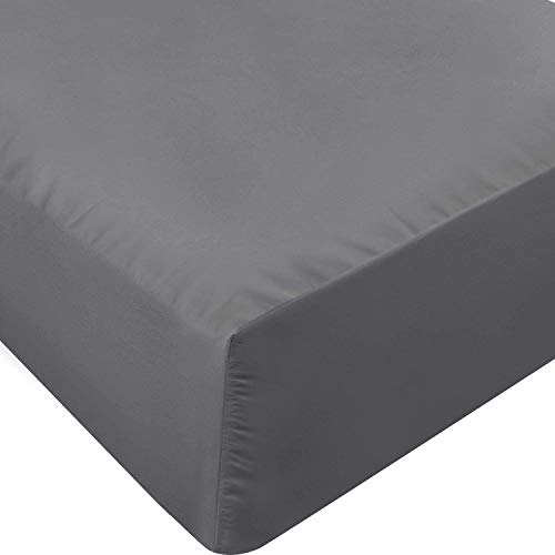 Book Cover Utopia Bedding Twin Fitted Sheet - Bottom Sheet - Deep Pocket - Soft Microfiber -Shrinkage and Fade Resistant-Easy Care -1 Fitted Sheet Only (Grey)