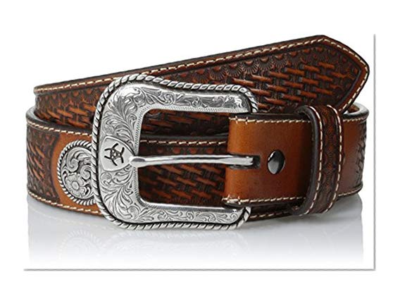 Ariat Men's Basket Stamp Circle Concho Belt