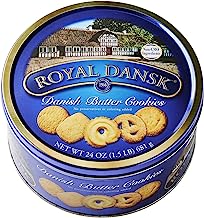 Royal Dansk Danish Cookies Tin, butter, 24 Ounce