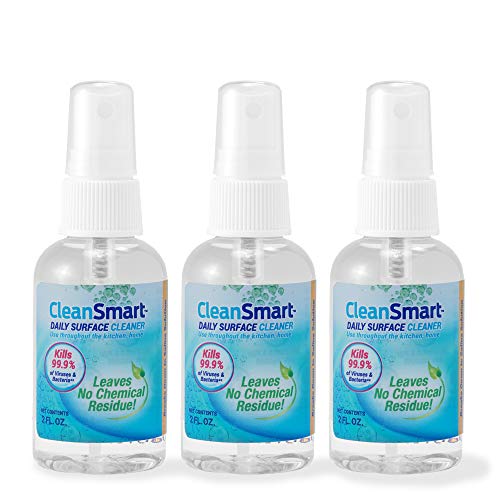 Book Cover CleanSmart To Go Disinfectant Kills 99.9% of Viruses, TSA-Approved for Safe Travel, 2 oz Bottle (Pack of 3)