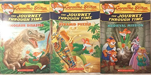 The Journey Through Time Geronimo Stilton Set Books 1-3 (Pyramid Puzzle, Dinosaur Disaster, Medieval Mission)