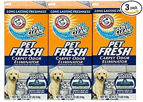 Book Cover Arm & Hammer Pet Fresh Carpet Odor Eliminator Plus Oxi Clean Dirt Fighters (Pack of 3), 48.9 Ounce