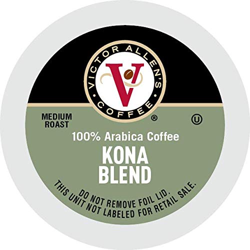 Victor Allen's Coffee K Cups, Kona Blend Single Serve Medium Roast Coffee, 80 Count, Keurig 2.0 Brewer Compatible