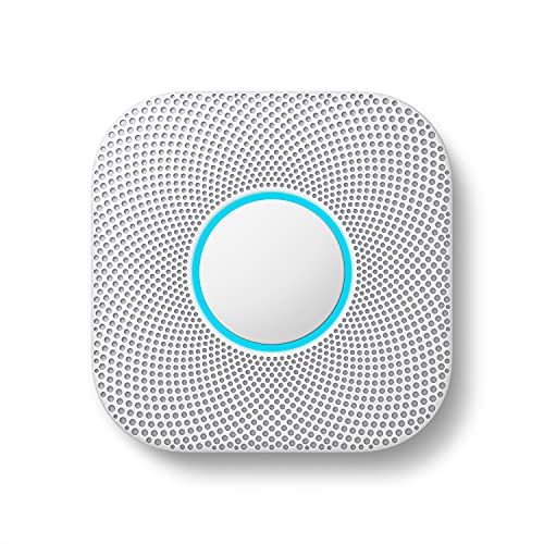 Book Cover Google Nest Protect - Smoke Alarm - Smoke Detector and Carbon Monoxide Detector - Wired, White