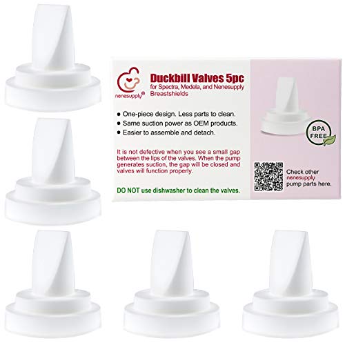 Nenesupply 5 pc Duckbill Valves Compatible with Medela and Spectra Pump Parts Use on Spectra S2 Spectra S1 and Medela Pump in Style Harmony Symphony Replace Spectra Duckbill Valves and Medela Valve