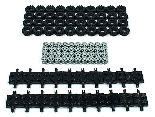Book Cover NEW Lego Tire, Wheel and Square Axles Bulk Lot - 100 Pieces Total