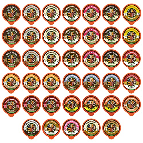 Book Cover Crazy Cups Flavored Decaf Coffee, for the Keurig K Cups Coffee 2.0 Brewers, Variety Pack Sampler, 40 Count