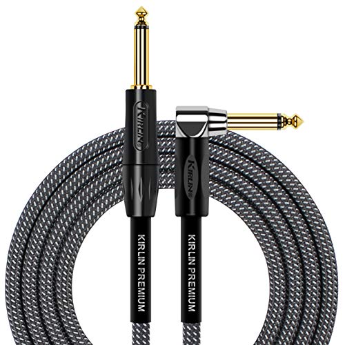Book Cover KIRLIN Cable IWB-202BFGL-10/CA 10-Feet Premium Plus Instrument Cable, Carbon Gray Woven Jacket