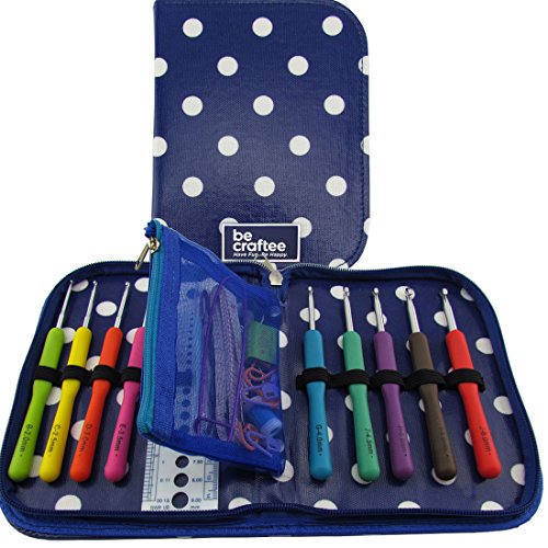 Book Cover Best Crochet Hook Set with Ergonomic Handles for Extreme Comfort. Perfect Crochet Hooks for Arthritic Hands, Smooth Knitting Needles for Superior Results & 22 Knitting Accessories.