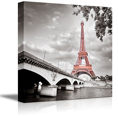 wall26 - Eiffel Tower in Paris France - Canvas Art Wall Art - 12"x12"