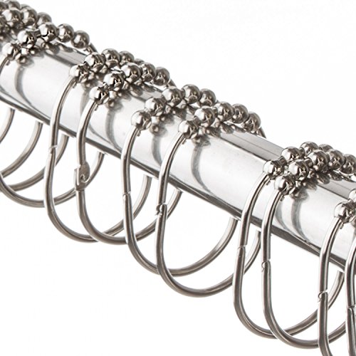 Ansissy Shower Curtain Hooks, Opening Wider, Set of 12