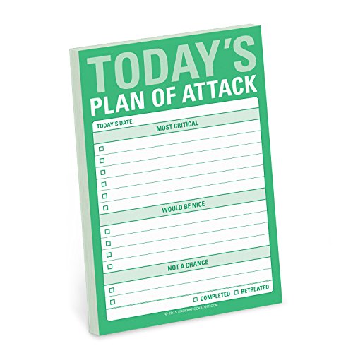 Book Cover Knock Knock Plan of Attack Great Big Sticky Note, Daily to-Do List Sticky Pad, 4 x 6-inches