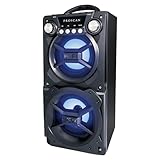 LEDVANCE Sylvania, Portable Speaker with Bluetooth, Connect to iPhone, iPad or Android, Double Subwoofer Heavy Bass, Perfect for Events, Black