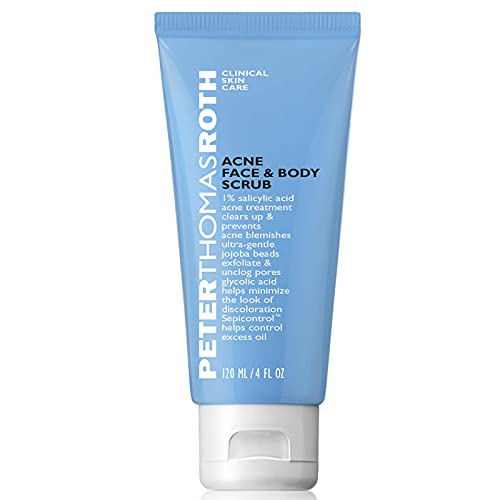 Acne Face & Body Scrub, Salicylic Acid Acne Face and Body Wash, Clears Up and Helps Prevent Acne Blemishes, Exfoliates and Unclogs Pores