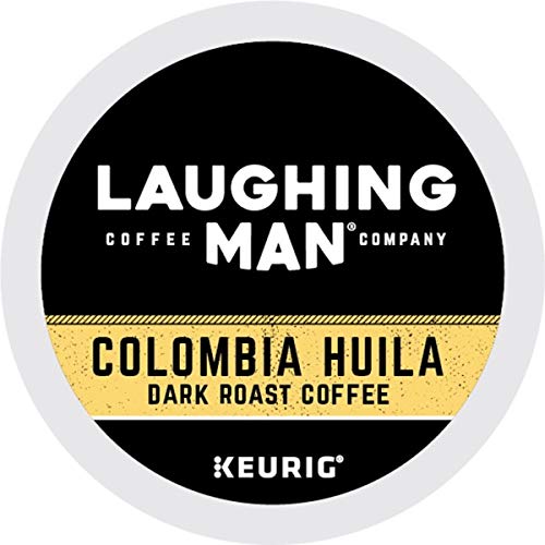 Book Cover Laughing Man, Colombia Huila, Single-Serve Keurig K-Cup Pods, Dark Roast Coffee, 96 Count (6 Boxes of 16 Pods)