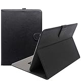 ProCase Universal Folio Case for 9-10 inch Tablet, Leather Stand Protective Case Cover for 9" 9.7" 10" 10.1" Touchscreen Tablet with Multi-Angle Stand (Black)