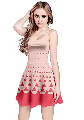 CowCow Womens Gradient Rhombuses Reversible Sleeveless Dress