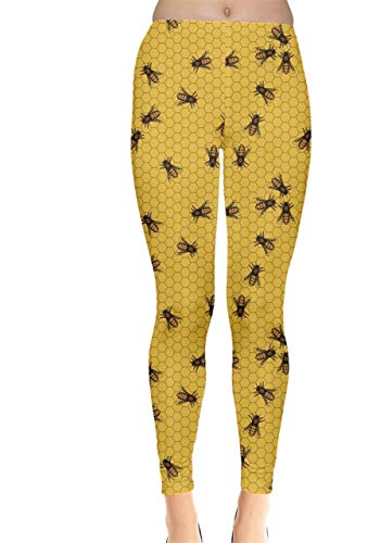 CowCow Womens Bee Butterflies Butterfly Honeycombs Insect Ladybugs Beetles Leggings, XS-5XL